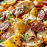 Cheesy Ranch Potatoes and Smoked Sausage