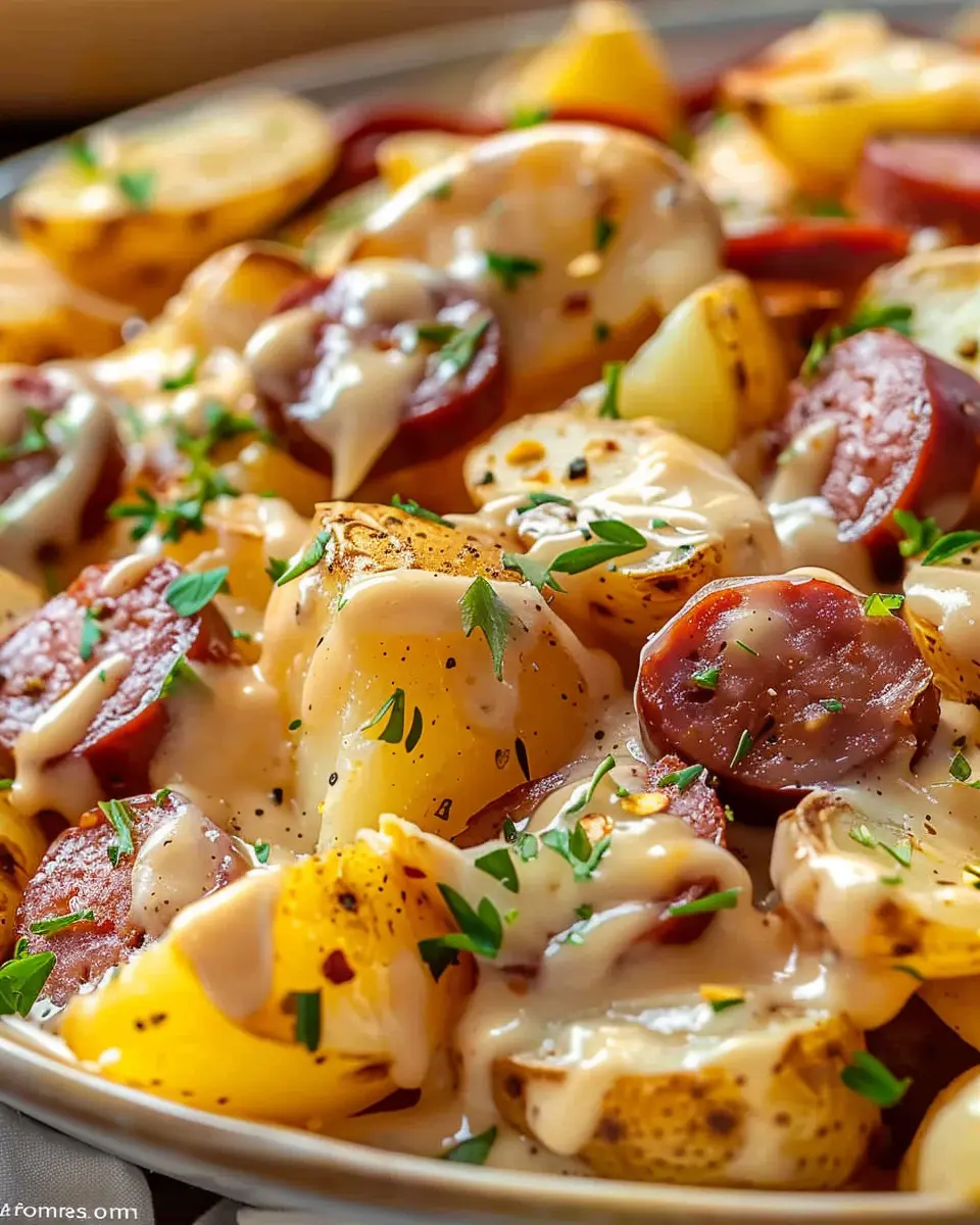 Cheesy Ranch Potatoes and Smoked Sausage: Easy Comfort Food Delight