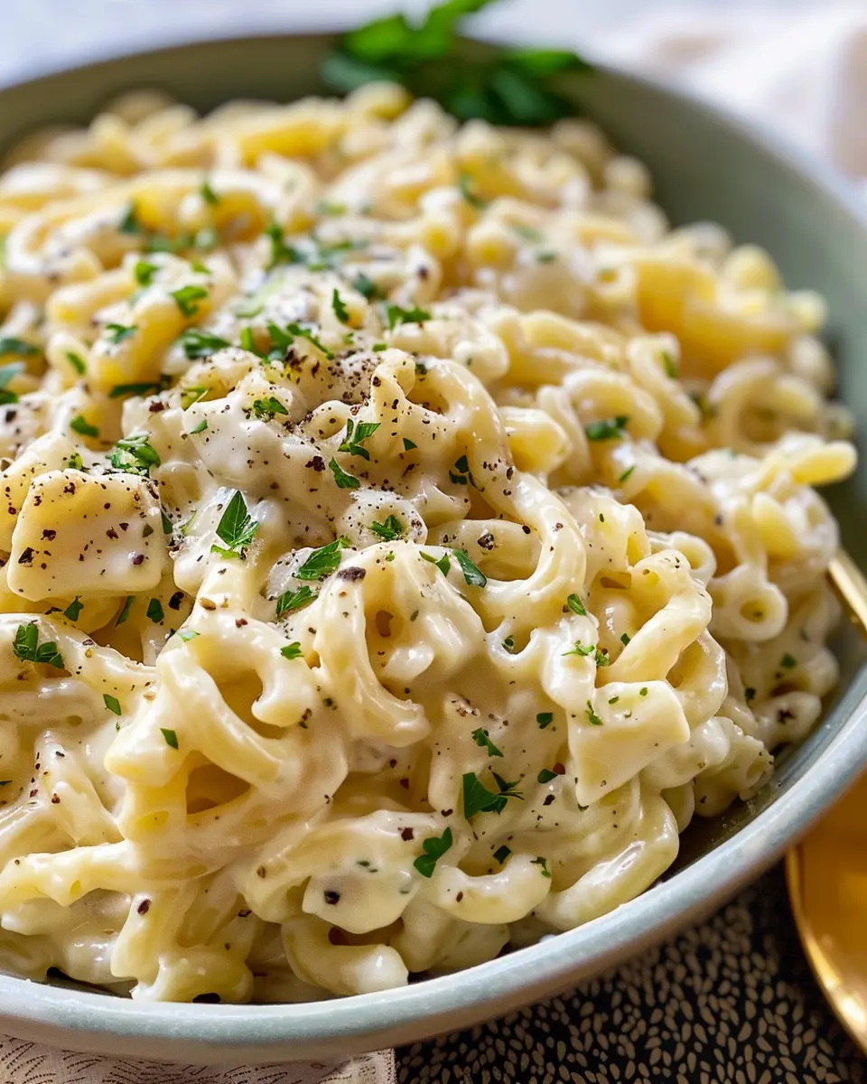 One Pot Creamy Garlic Pasta with Turkey Bacon: Easy & Delicious