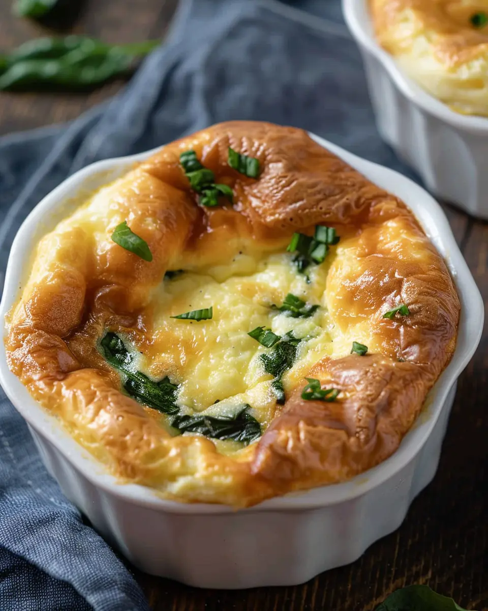 Spinach and Cheese Egg Soufflé: The Best Light and Fluffy Delight