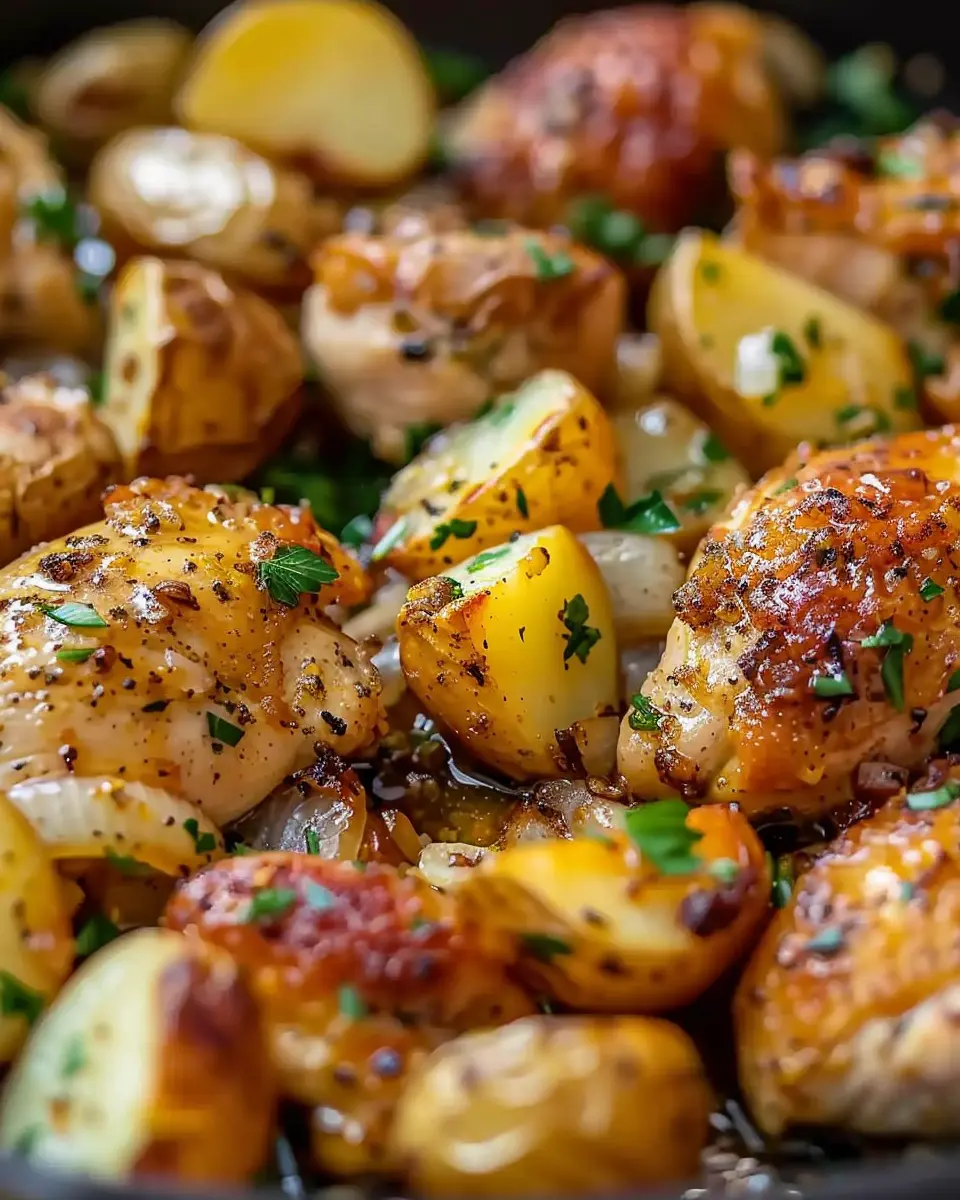 Garlic Parmesan Chicken and Potatoes: Easy Family Meal Delight