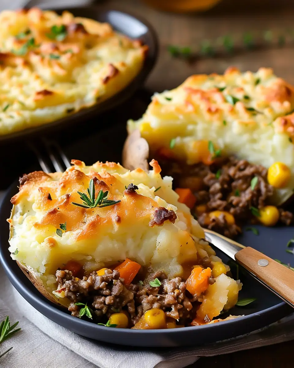 Shepherd Pie Baked Potato: Easy Comfort Food with Turkey Bacon