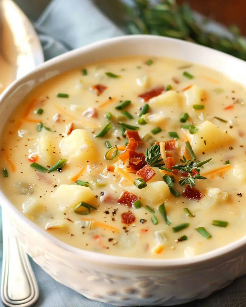 Crock Pot Potato Soup: Easy Comfort Food with Turkey Bacon Delight