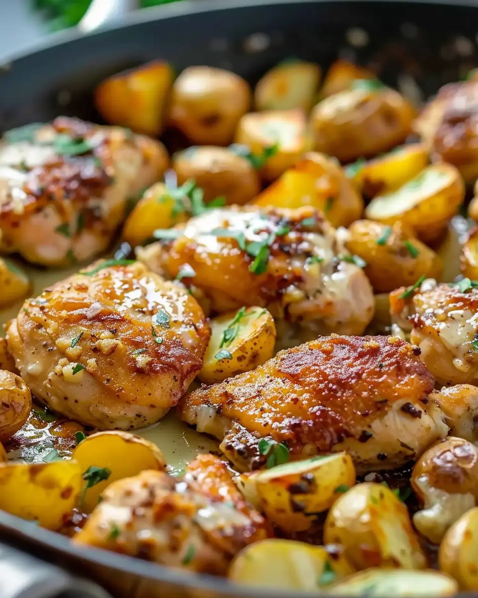 Garlic Parmesan Chicken and Potatoes: Easy One-Pan Dinner Delight
