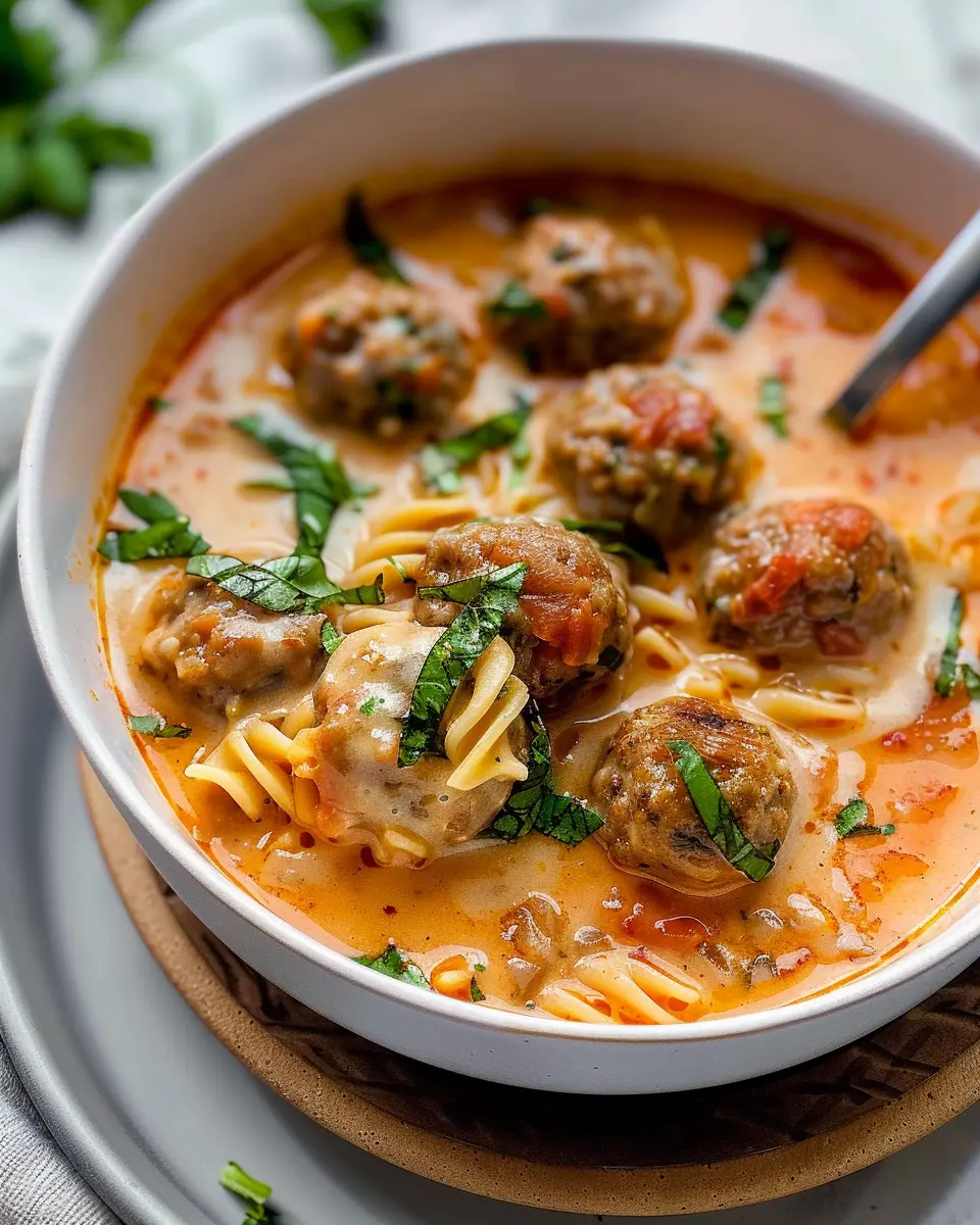 Creamy Italian Meatball Soup: Indulge in Homemade Comfort
