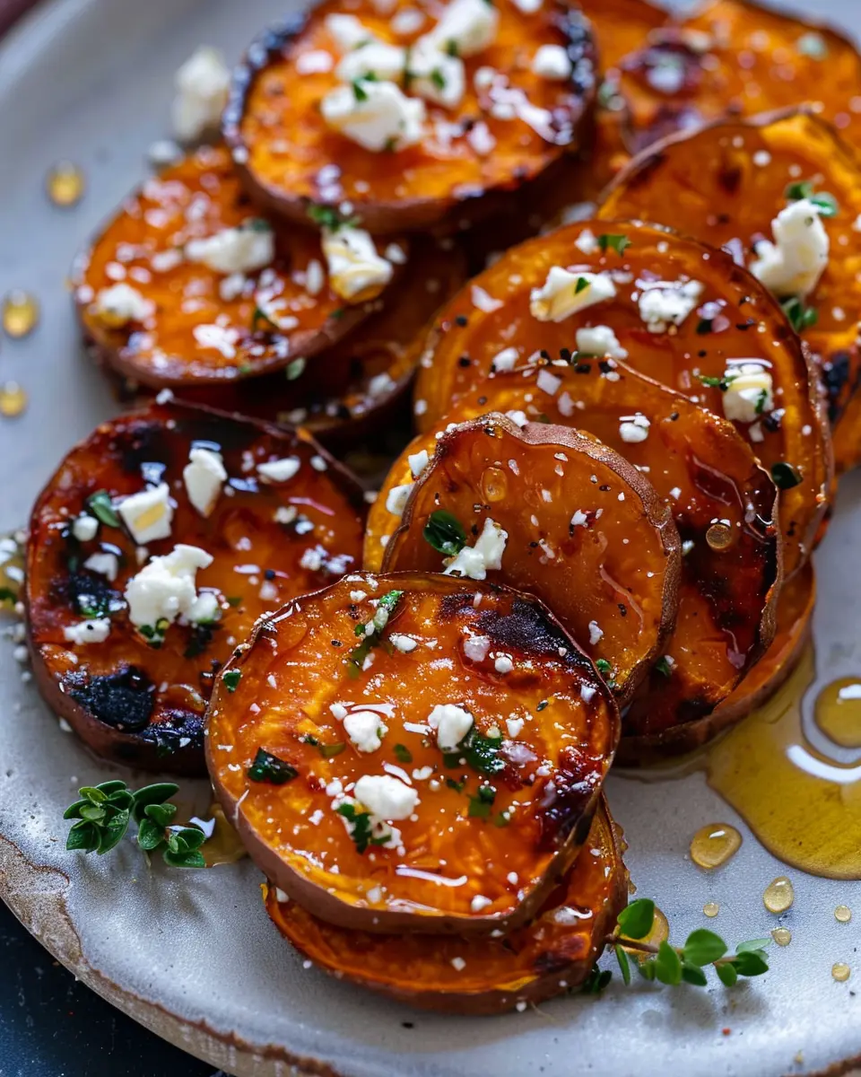 Roasted Sweet Potato Rounds with Honey & Feta: A Delightful Twist