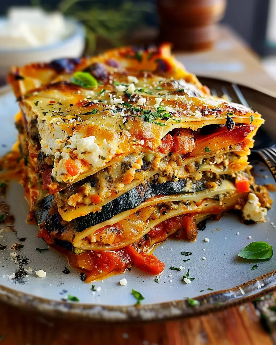 Layered Vegetable Lasagna: A Creamy Ricotta Delight to Savor