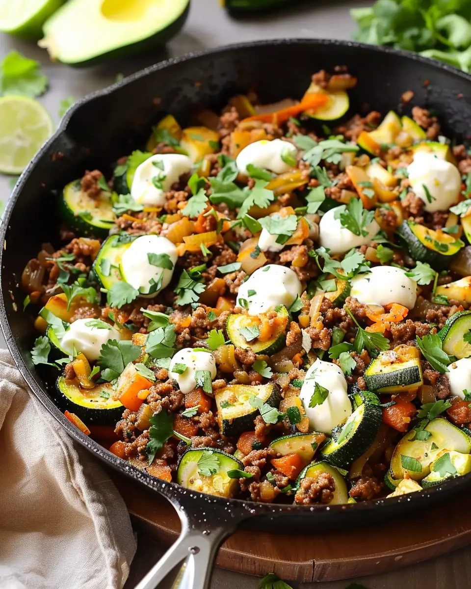 Quick Zucchini and Ground Beef Skillet Recipe: Easy Weeknight Delight