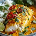 Christmas Coconut Curry Baked Cod