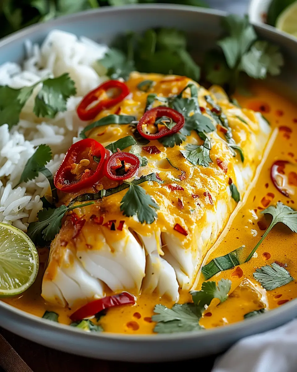 Christmas Coconut Curry Baked Cod: A Cozy Festive Delight