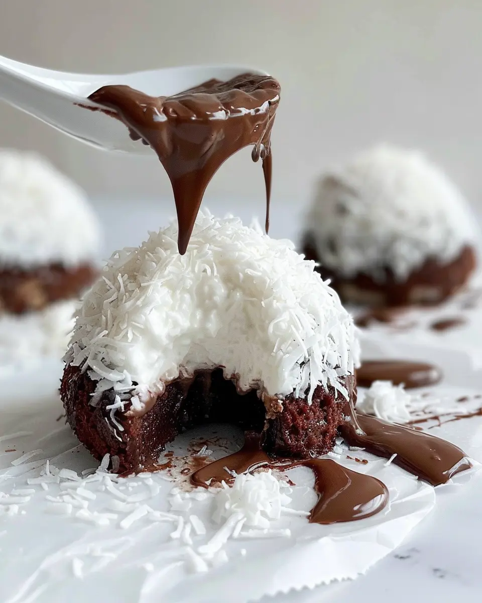 Coconut Dome with Chocolate Spread: An Indulgent Treat for All