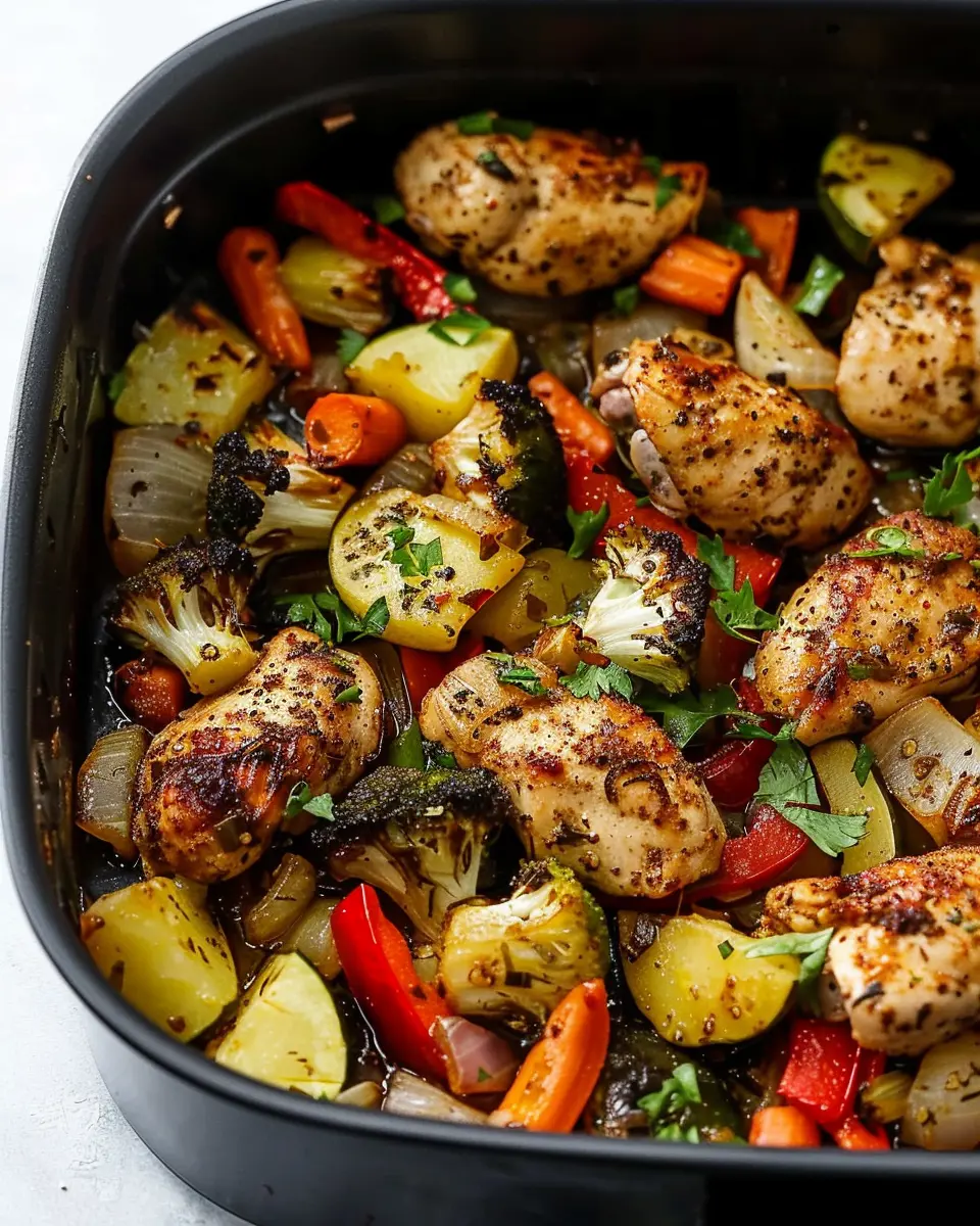 Air Fryer Chicken and Vegetables: Easy Weeknight Delight