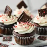 Chocolate Peppermint Bark Cupcakes