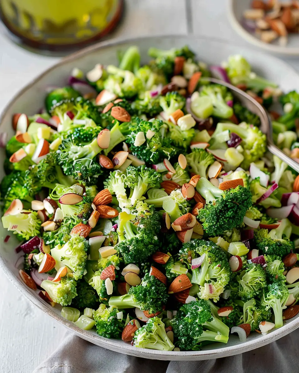 Broccoli Salad Delight with Turkey Bacon and Chicken Ham