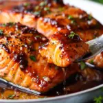 Slow Cooker Honey Garlic Glazed Salmon