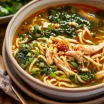 Aromatic Ginger Scallion Chicken Noodle Soup