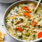 Lemon Chicken Orzo Soup