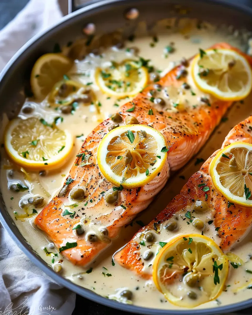 Creamy Lemon Salmon Piccata Recipe for a Delightfully Easy Dinner