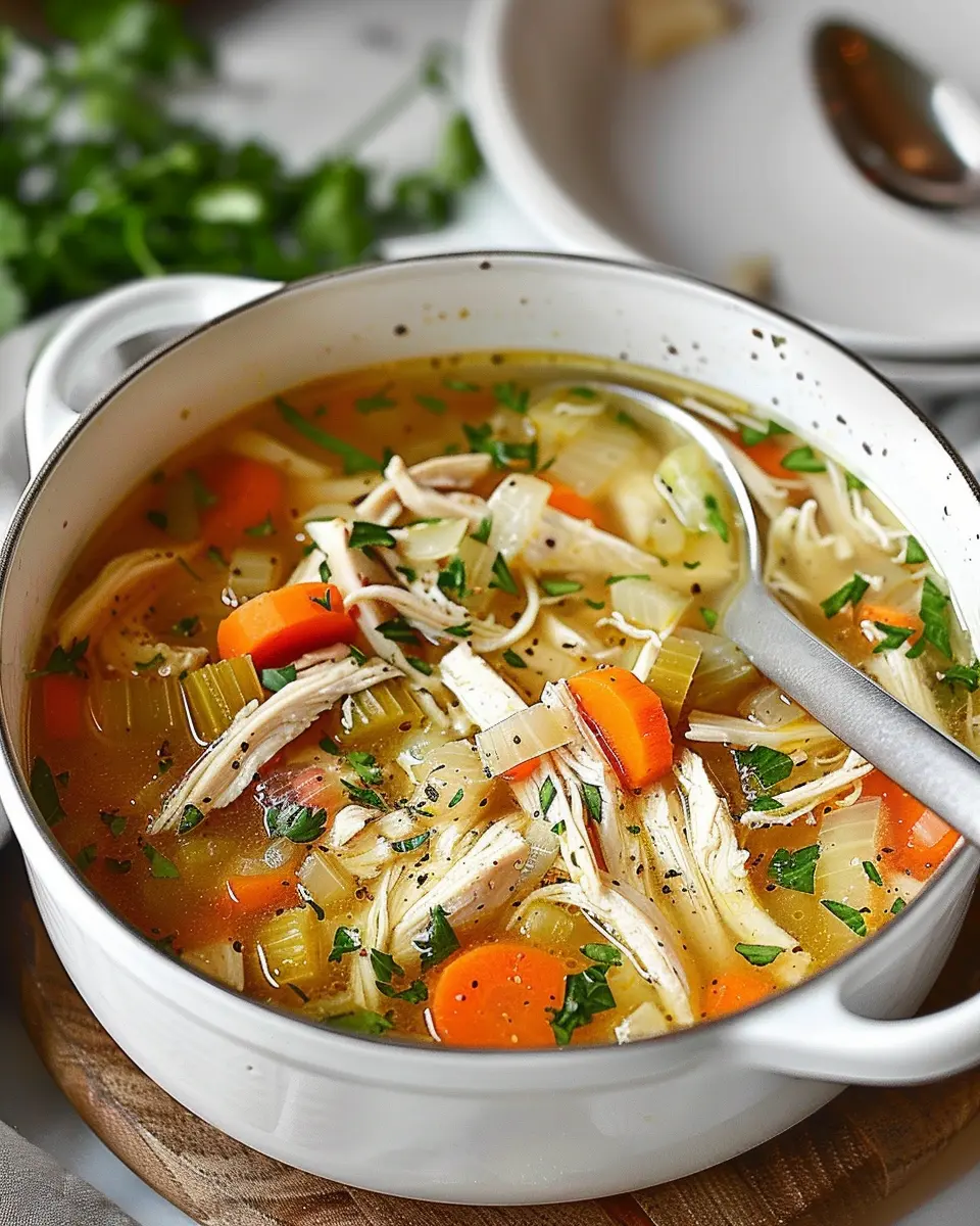 Chicken Soup Comfort: Easy Recipe with Turkey Bacon & Chicken Ham