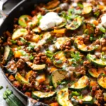 Quick Zucchini and Ground Beef Skillet Recipe