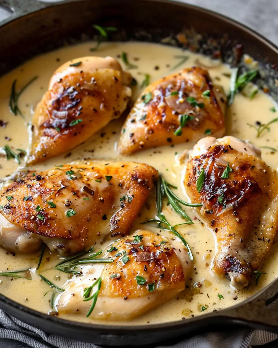 Creamy Garlic Chicken with Turkey Bacon: A Simple Delight