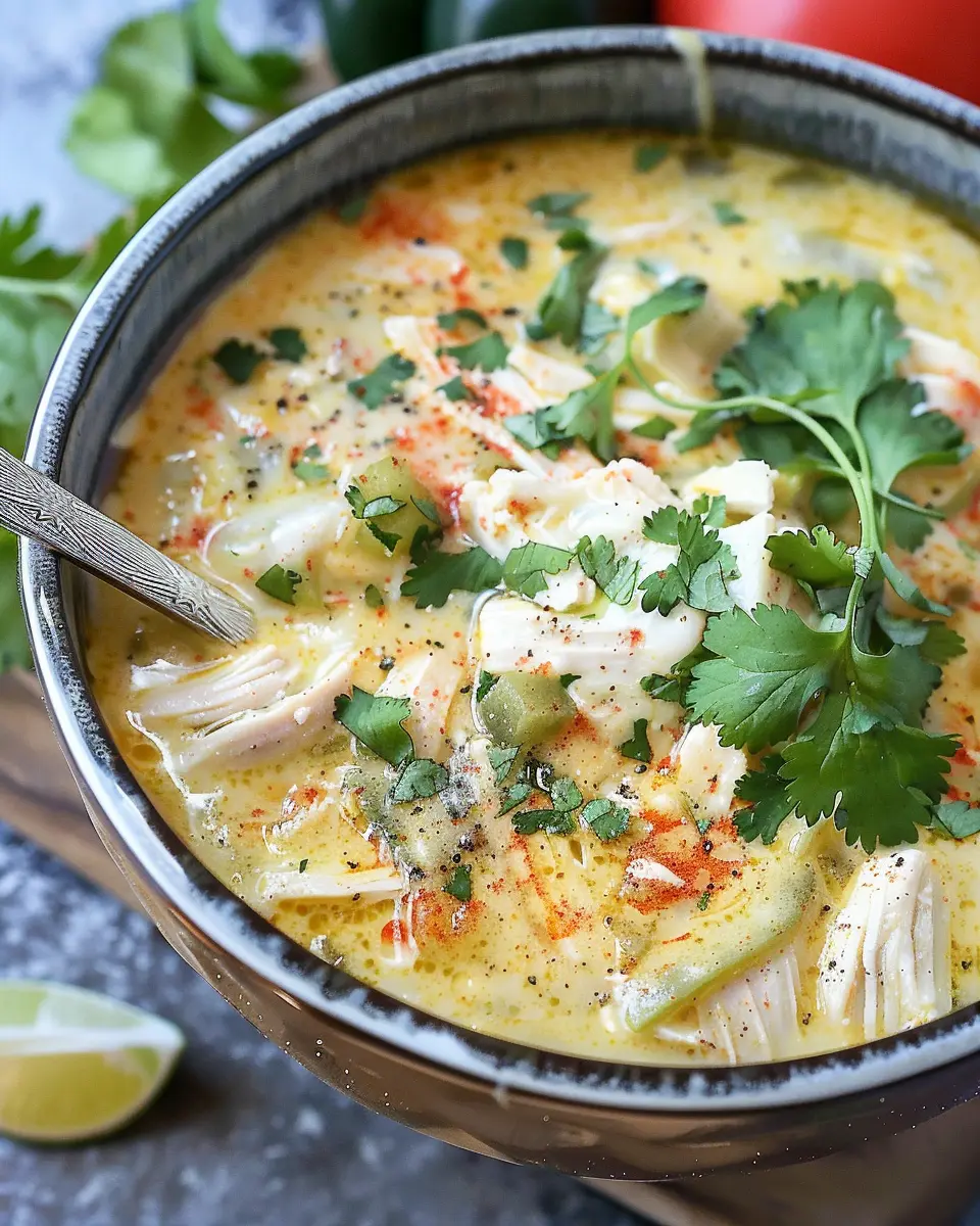 Creamy Green Enchiladas Chicken Soup: A Cozy Comfort Bowl