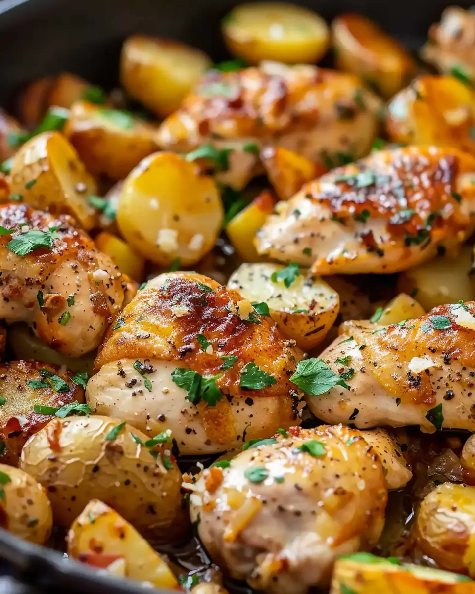 Garlic Parmesan Chicken and Potatoes: Easy One-Pan Dinner Delight