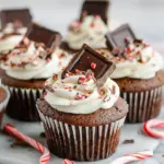 Chocolate Peppermint Bark Cupcakes