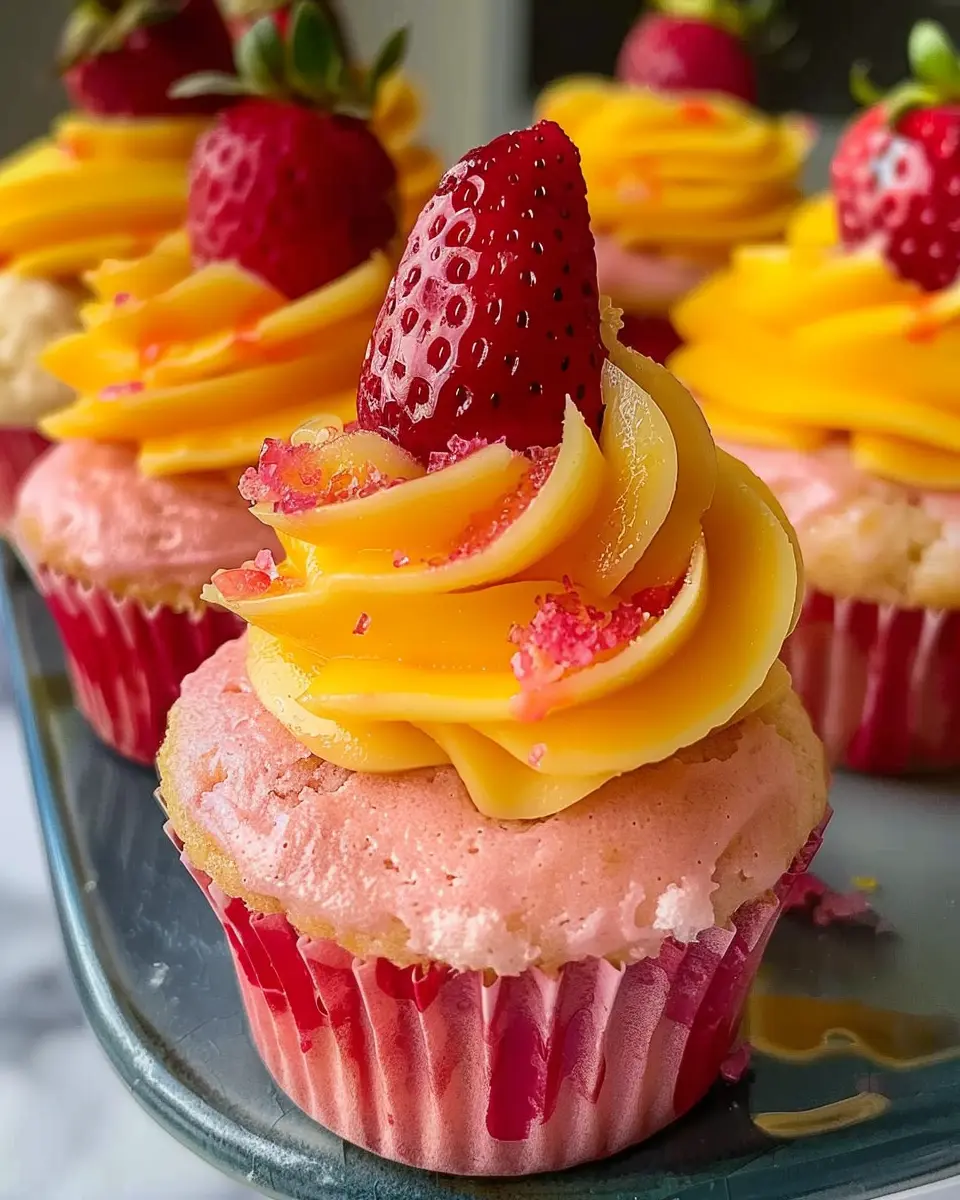 Strawberry Mango Margarita Cupcakes: Indulgent Tropical Treats