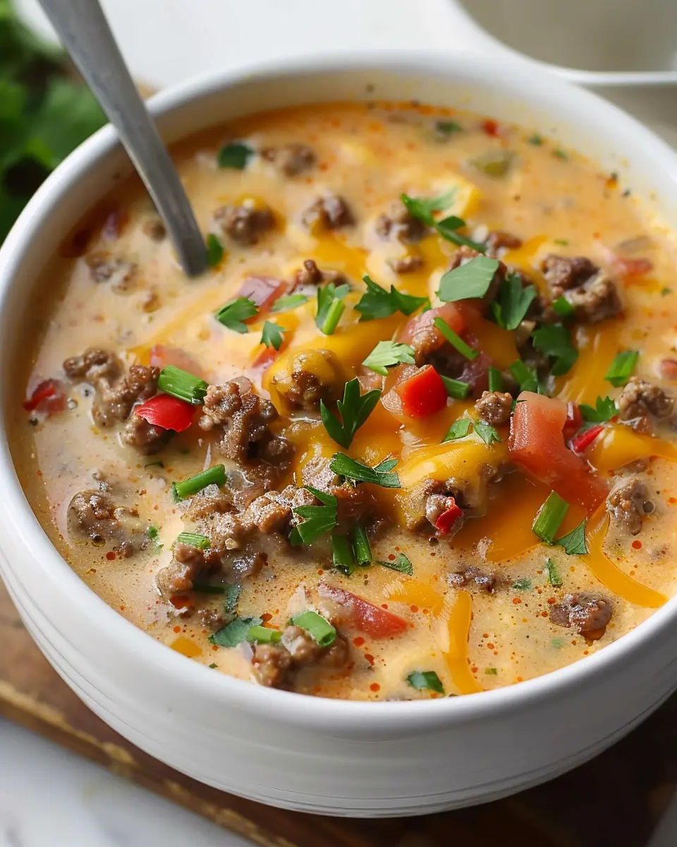The Best Cheeseburger Soup: A Comforting Creamy Delight