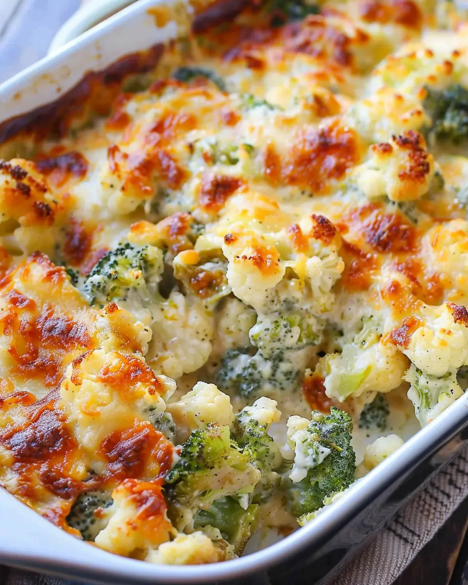 Loaded Cauliflower and Broccoli Casserole: A Cheesy Delight Your Family Will Love