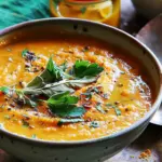 Spiced Carrot and Lentil Soup
