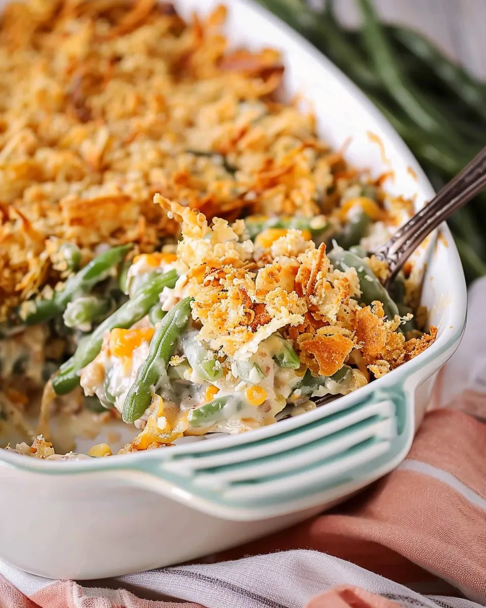 Grandma’s Green Bean Casserole: Easy Turkey Bacon Delight