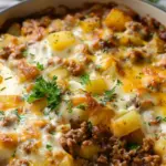 Cheesy Ground Beef & Potato Casserole