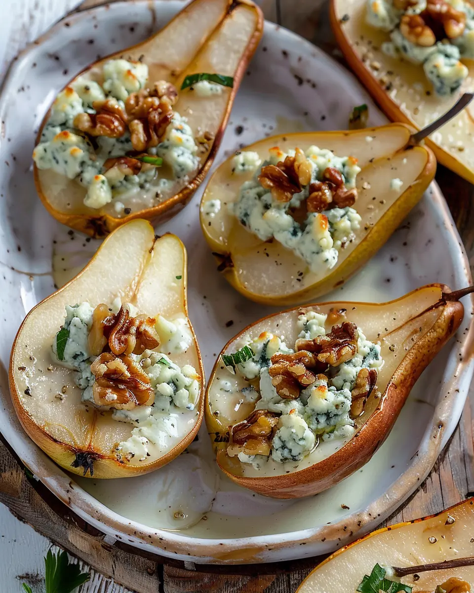 Elegant Blue Cheese Stuffed Pears for an Indulgent Gourmet Treat