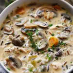 Creamy Mushroom Chicken and Wild Rice Soup